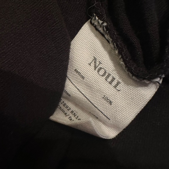 Noul (Oak and Fort brand) Cotton V-Neck T-Shirt Dress w Side Slit - Black Size S - Picture 6 of 7